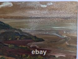 Tableau Ancien Huile Henri Duminger (1892-1980) Panneau Paysage Marin XXe
