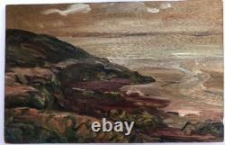 Tableau Ancien Huile Henri Duminger (1892-1980) Panneau Paysage Marin XXe