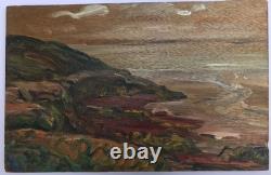 Tableau Ancien Huile Henri Duminger (1892-1980) Panneau Paysage Marin XXe