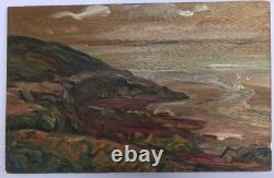 Tableau Ancien Huile Henri Duminger (1892-1980) Panneau Paysage Marin XXe