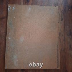 Tableau Ancien Huile Isorel Portrait