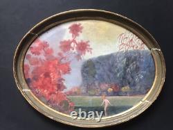 Tableau Ancien Huile Jean Louis Pagenaud (1876-1952) Paysage Nu Féminin XIXe