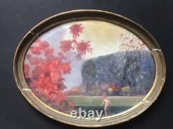 Tableau Ancien Huile Jean Louis Pagenaud (1876-1952) Paysage Nu Féminin XIXe