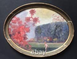 Tableau Ancien Huile Jean Louis Pagenaud (1876-1952) Paysage Nu Féminin XIXe