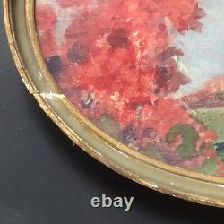Tableau Ancien Huile Jean Louis Pagenaud (1876-1952) Paysage Nu Féminin XIXe