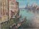Tableau Ancien Huile Le Grand Canal Ville Vue de Venise Impressionniste XX&egrave;me