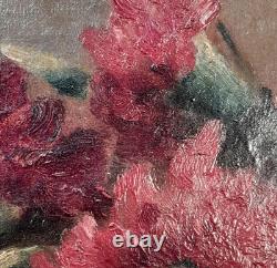 Tableau Ancien Huile Nature Morte Bouquet de Fleurs Impressionniste début XXème