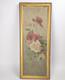 Tableau Ancien Huile Nature Morte Bouquet de Fleurs Roses fin XIXéme