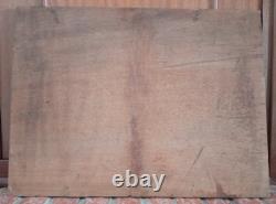 Tableau Ancien Huile Nature Morte Fruits, Oignon et Vin XXème