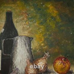 Tableau Ancien Huile Nature morte Fruits XXème J DECOSSE école française HST