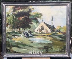 Tableau Ancien Huile Panneau Alsace/Signé/encadre/date 1932/peinture/identifier