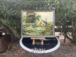Tableau Ancien Huile Panneau Alsace/Signé/encadre/date 1932/peinture/identifier
