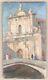Tableau Ancien Huile Paysage Architecture Église Pont Venise Italie Fin XIXe