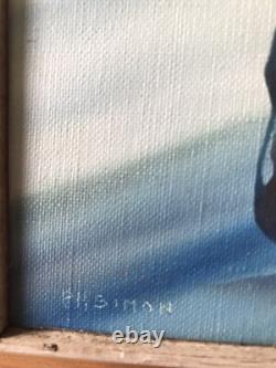 Tableau Ancien Huile Philippe Simon (1969) Paysage Fantastique XXe Signature