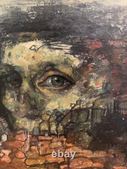 Tableau Ancien Huile Portrait Curiosa EUGENE LIPKOVITCH (1924-1987) Pologne
