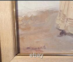 Tableau Ancien Huile Portrait Femme Impressionniste XXème