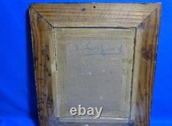 Tableau Ancien Huile Portrait Femme et petite fille Impressionniste XXème