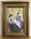 Tableau Ancien Huile Portrait Femmes Impressionniste XX&egrave;me