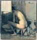 Tableau Ancien Huile Portrait Nu Féminin Femme Dos Alain DEQUET (1920-1980)