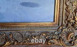 Tableau Ancien Huile Portrait de Femme, scène de rue Impressionniste XXème