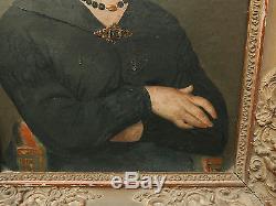 Tableau Ancien Huile Romantique Portrait Femme XIXe 1840/50 George Sand