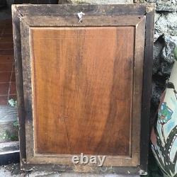 Tableau Ancien Huile Sur Bois Entoilé Vaches Et Verdures Signé