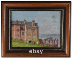 Tableau Ancien Huile Sur Bois Signé Hippolyte Camille DELPY Paysage Marine 1891