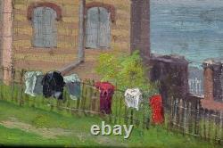 Tableau Ancien Huile Sur Bois Signé Hippolyte Camille DELPY Paysage Marine 1891