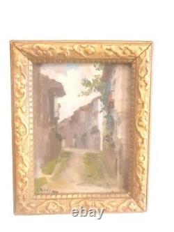 Tableau Ancien Huile Sur Panneau Du Peintre Charles Joseph Berges (1851-1941)
