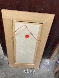 Tableau Ancien Huile Sur Toile C. Houx 1898 Bouquet Nature Morte Boule De Neige