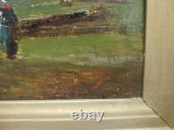 Tableau Ancien Huile Sur Toile École Barbizon 19e Lucien Felix Henry