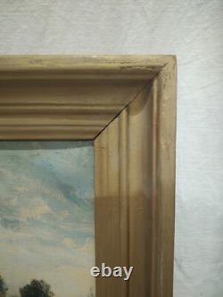 Tableau Ancien Huile Sur Toile École Barbizon 19e Lucien Felix Henry