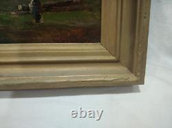 Tableau Ancien Huile Sur Toile École Barbizon 19e Lucien Felix Henry