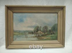 Tableau Ancien Huile Sur Toile École Barbizon 19e Lucien Felix Henry No 2