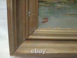 Tableau Ancien Huile Sur Toile École Barbizon 19e Lucien Felix Henry No 2