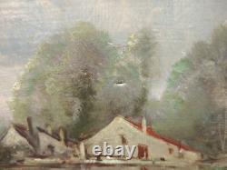 Tableau Ancien Huile Sur Toile École Barbizon 19e Lucien Felix Henry No 2