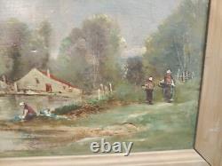 Tableau Ancien Huile Sur Toile École Barbizon 19e Lucien Felix Henry No 2