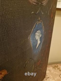 Tableau Ancien, Huile Sur Toile Fleurs XIX Ème S