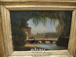 Tableau Ancien Huile Sur Toile Grand Peintre Cadre Doré