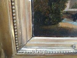 Tableau Ancien Huile Sur Toile Grand Peintre Cadre Doré