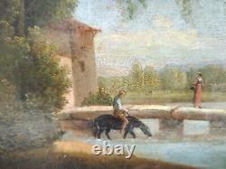 Tableau Ancien Huile Sur Toile Grand Peintre Cadre Doré