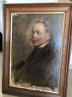 Tableau Ancien Huile Sur Toile Jean LAUDY (1877-1956) autoportrait