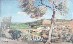 Tableau Ancien Huile Sur Toile Signé Paysage Début Xx Ème Impressionniste