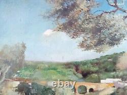 Tableau Ancien Huile Sur Toile Signé Paysage Début Xx Ème Impressionniste