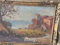 Tableau Ancien Huile Sur Toile Village Du Var Par Claudius Felix