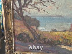 Tableau Ancien Huile Sur Toile Village Du Var Par Claudius Felix