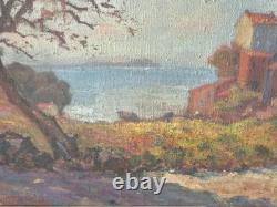 Tableau Ancien Huile Sur Toile Village Du Var Par Claudius Felix