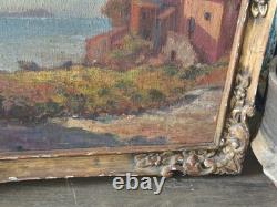 Tableau Ancien Huile Sur Toile Village Du Var Par Claudius Felix