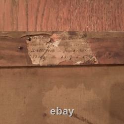 Tableau Ancien Huile Toile Portrait Empire