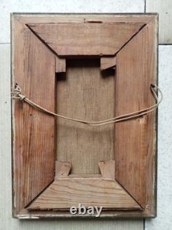 Tableau Ancien Huile Toile Portrait Femme Militaire Souvenir Signé 1919